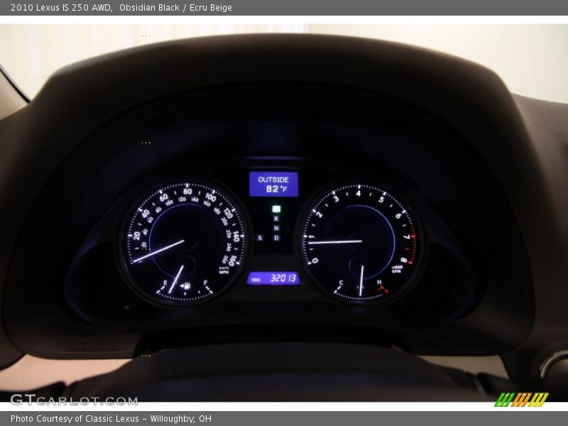 Obsidian Black / Ecru Beige 2010 Lexus IS 250 AWD