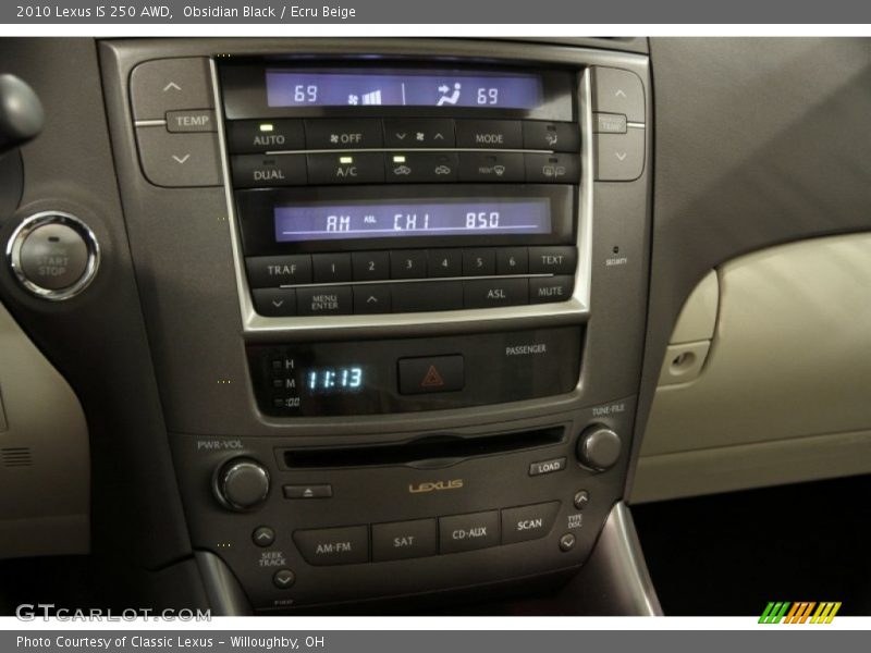 Obsidian Black / Ecru Beige 2010 Lexus IS 250 AWD