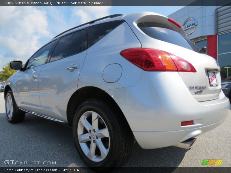 Brilliant Silver Metallic / Black 2009 Nissan Murano S AWD