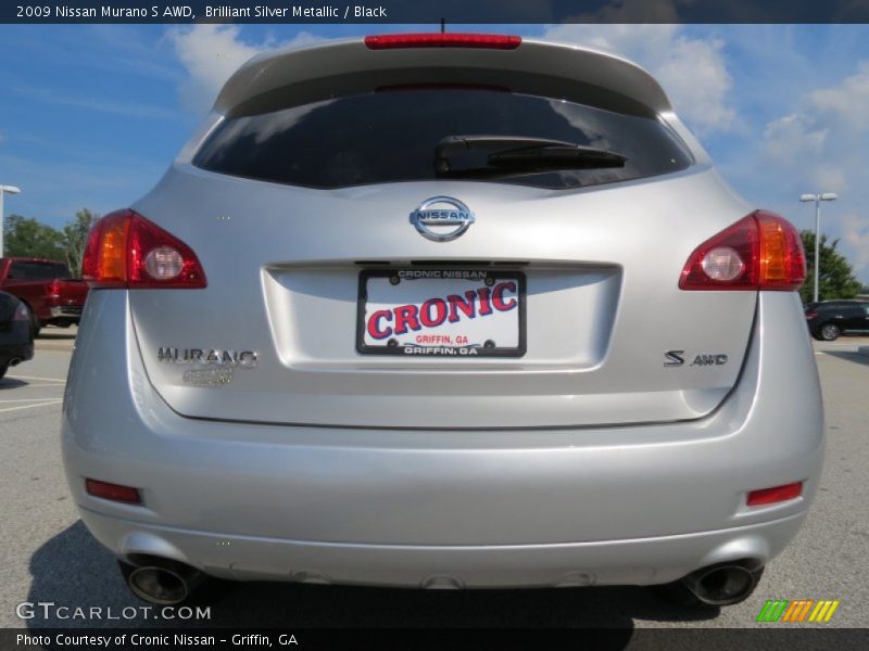 Brilliant Silver Metallic / Black 2009 Nissan Murano S AWD