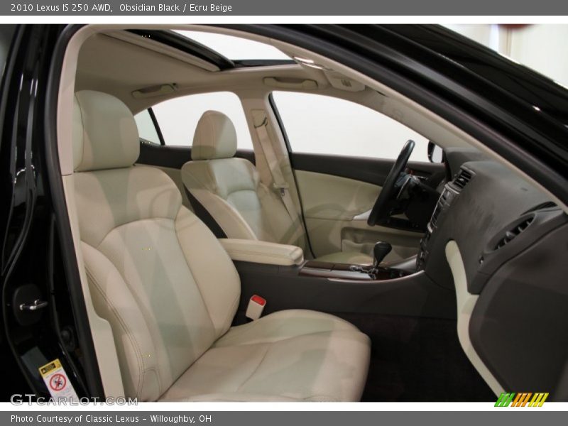 Obsidian Black / Ecru Beige 2010 Lexus IS 250 AWD