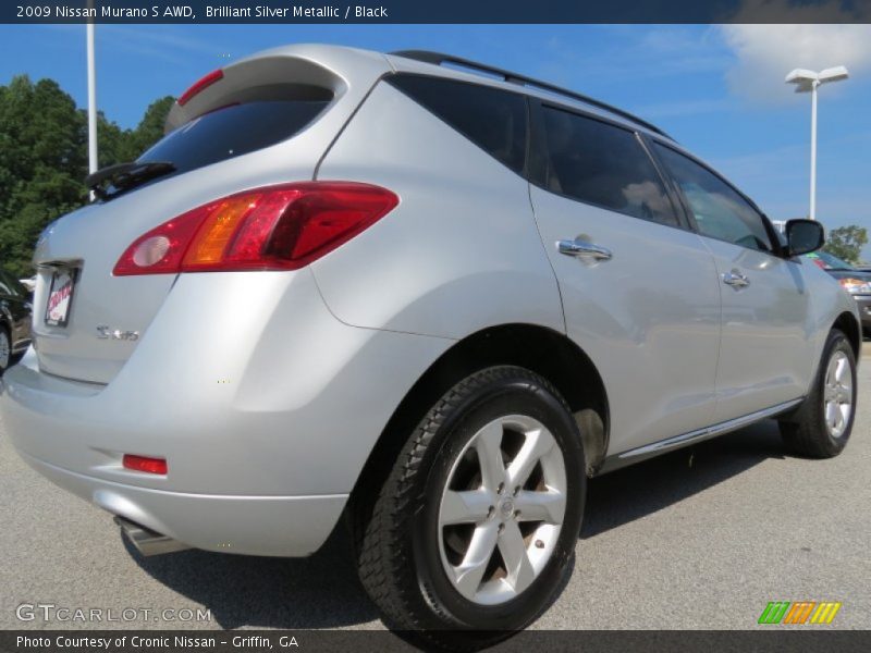 Brilliant Silver Metallic / Black 2009 Nissan Murano S AWD