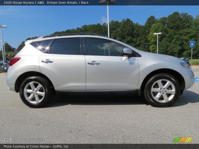 Brilliant Silver Metallic / Black 2009 Nissan Murano S AWD