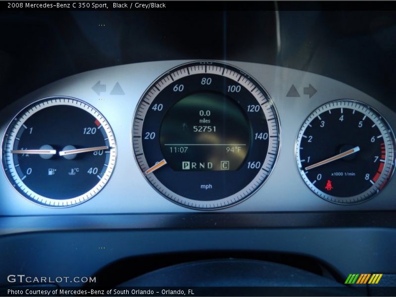 Black / Grey/Black 2008 Mercedes-Benz C 350 Sport