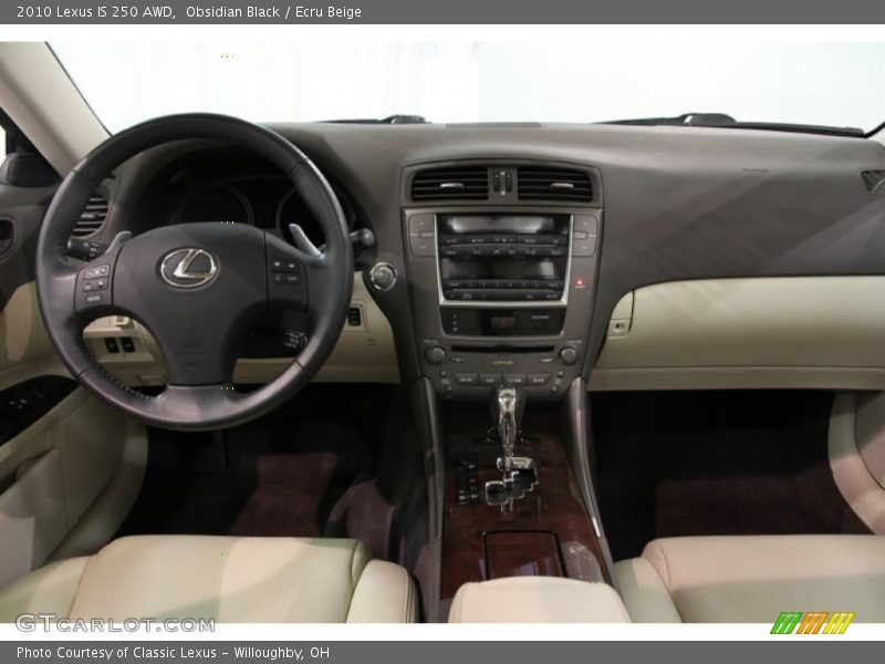 Obsidian Black / Ecru Beige 2010 Lexus IS 250 AWD
