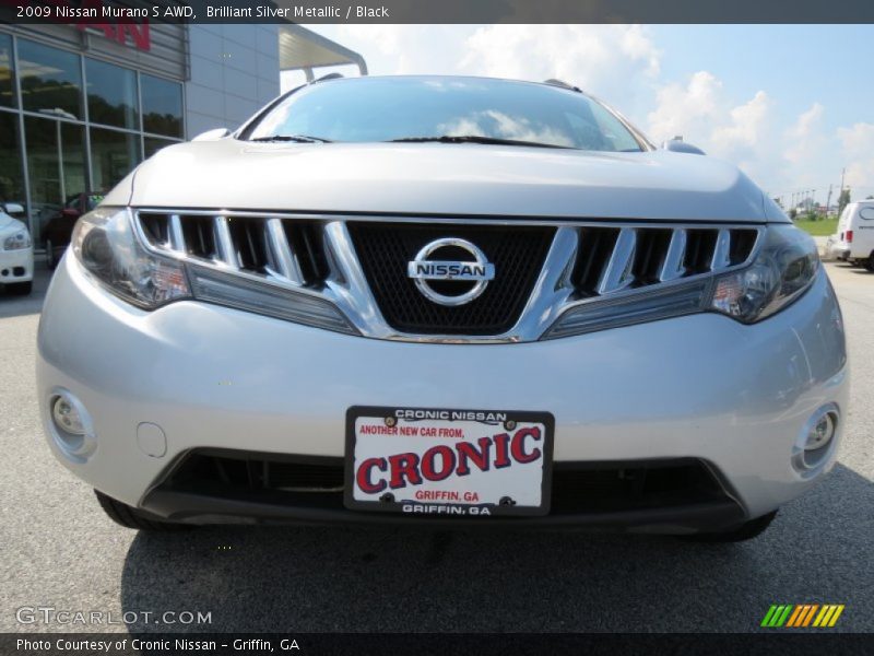 Brilliant Silver Metallic / Black 2009 Nissan Murano S AWD