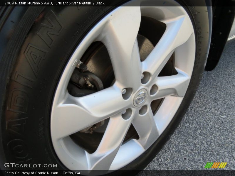 Brilliant Silver Metallic / Black 2009 Nissan Murano S AWD