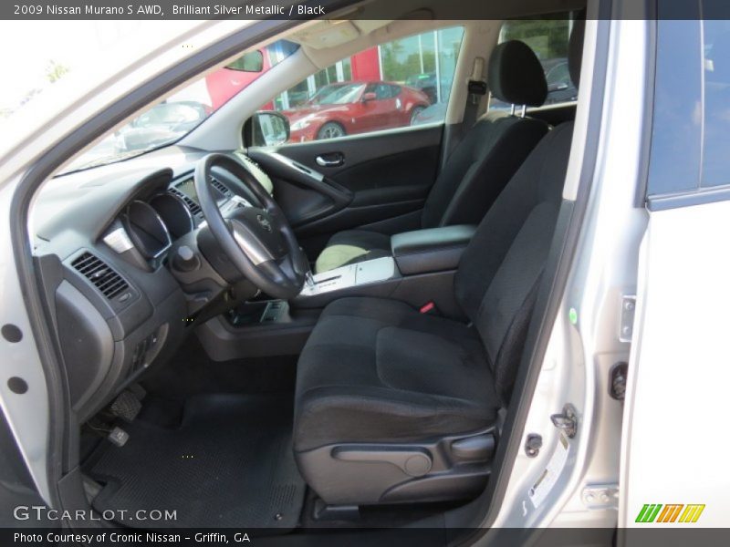 Brilliant Silver Metallic / Black 2009 Nissan Murano S AWD