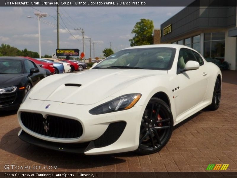 Bianco Eldorado (White) / Bianco Pregiato 2014 Maserati GranTurismo MC Coupe