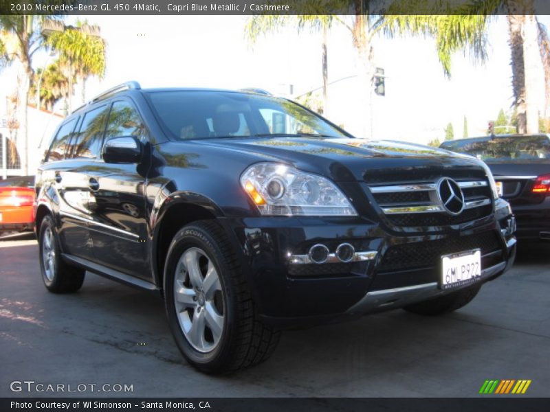 Capri Blue Metallic / Cashmere 2010 Mercedes-Benz GL 450 4Matic