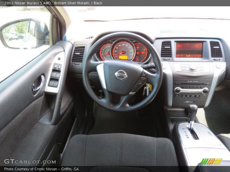 Brilliant Silver Metallic / Black 2009 Nissan Murano S AWD