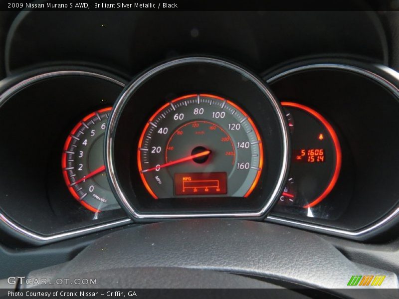 Brilliant Silver Metallic / Black 2009 Nissan Murano S AWD