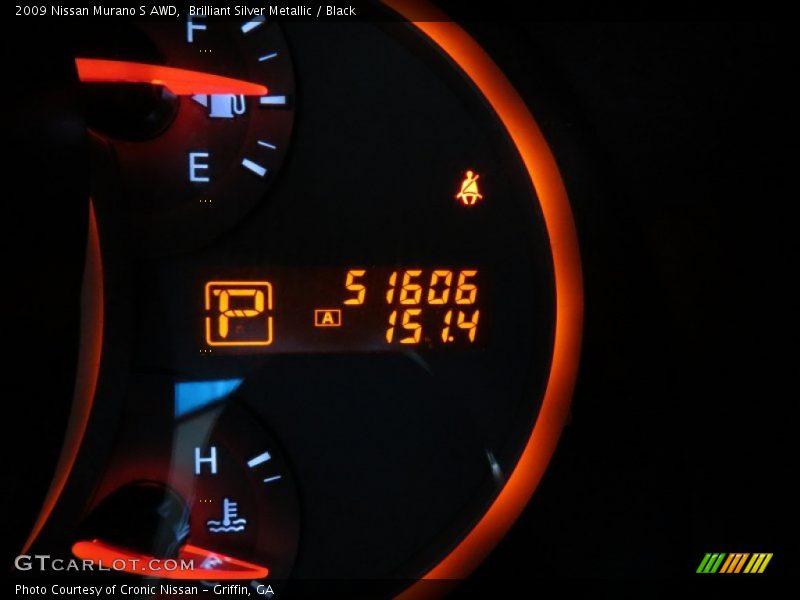 Brilliant Silver Metallic / Black 2009 Nissan Murano S AWD