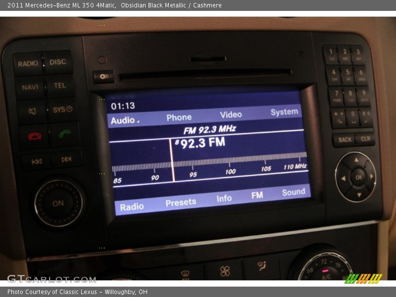 Obsidian Black Metallic / Cashmere 2011 Mercedes-Benz ML 350 4Matic