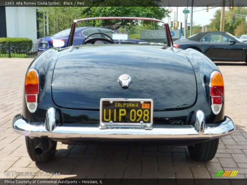 Black / Red 1963 Alfa Romeo Giulia Spider