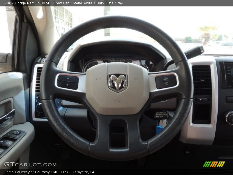 Stone White / Dark Slate Gray 2009 Dodge Ram 1500 SLT Crew Cab