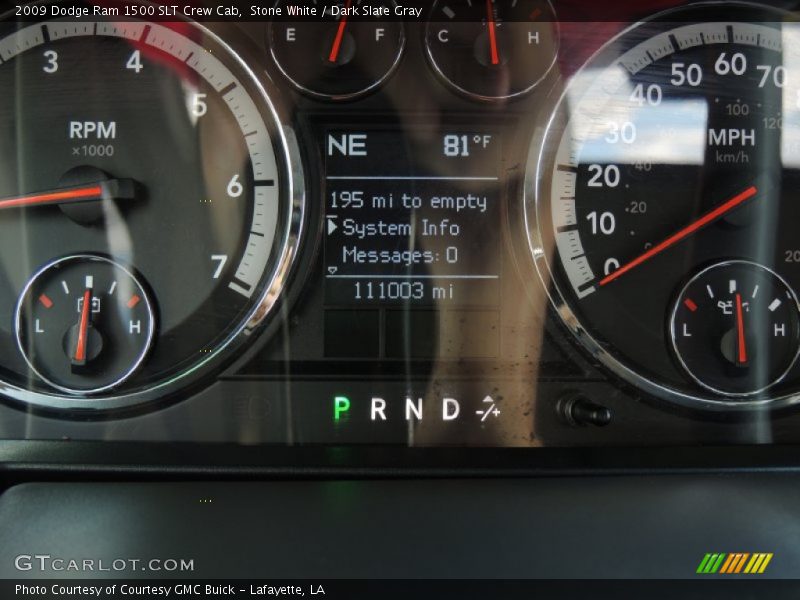 Stone White / Dark Slate Gray 2009 Dodge Ram 1500 SLT Crew Cab