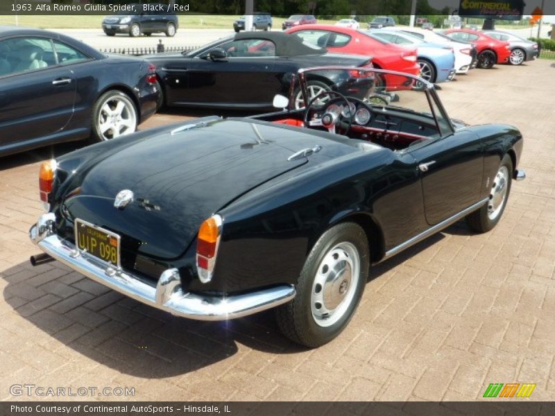 Black / Red 1963 Alfa Romeo Giulia Spider