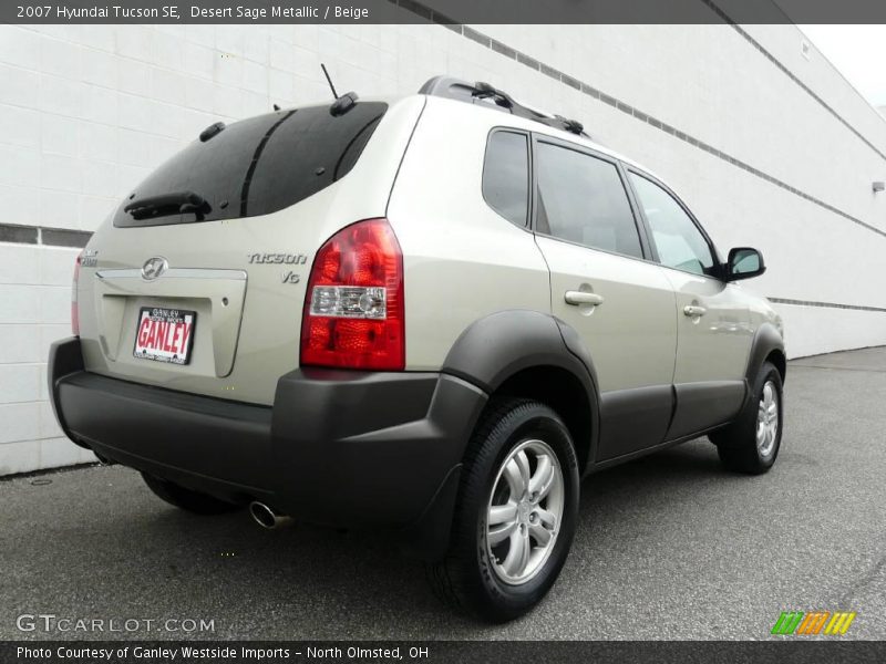 Desert Sage Metallic / Beige 2007 Hyundai Tucson SE
