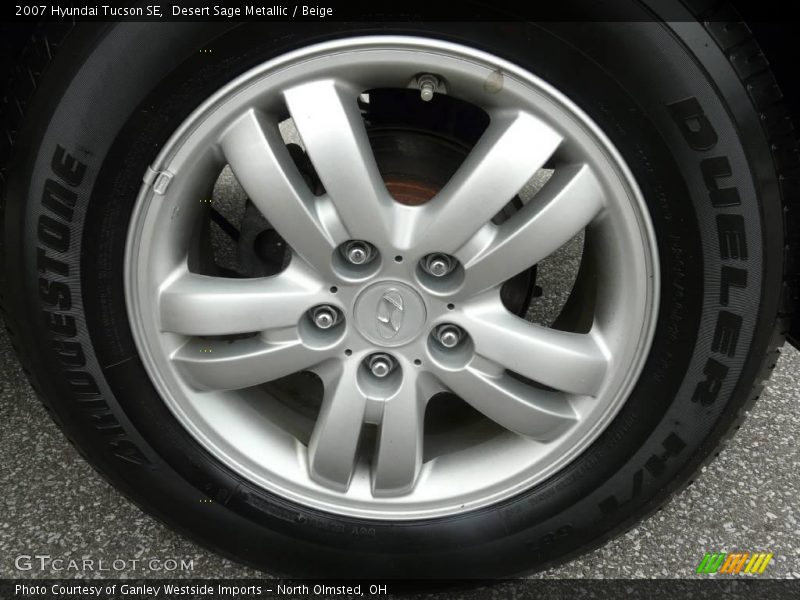 Desert Sage Metallic / Beige 2007 Hyundai Tucson SE