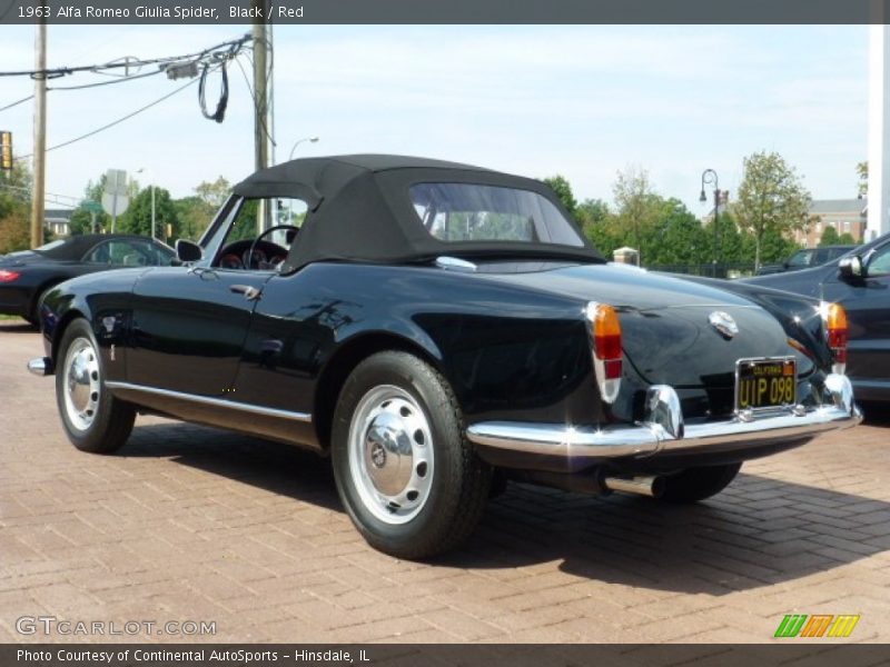 Black / Red 1963 Alfa Romeo Giulia Spider