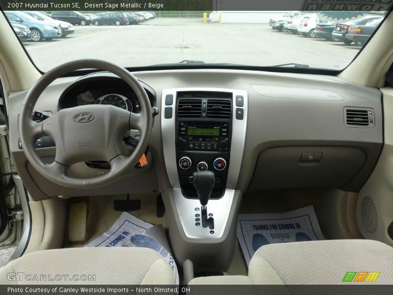 Desert Sage Metallic / Beige 2007 Hyundai Tucson SE
