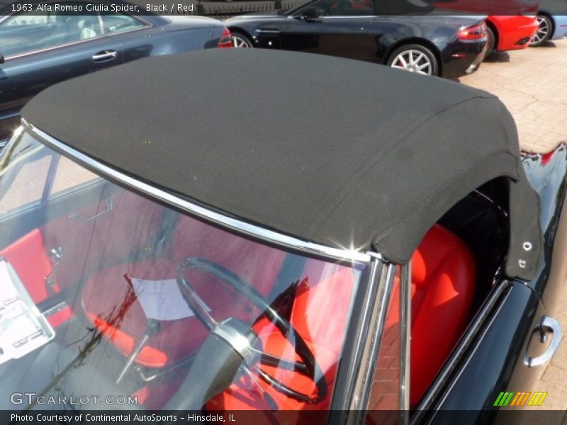 Black / Red 1963 Alfa Romeo Giulia Spider