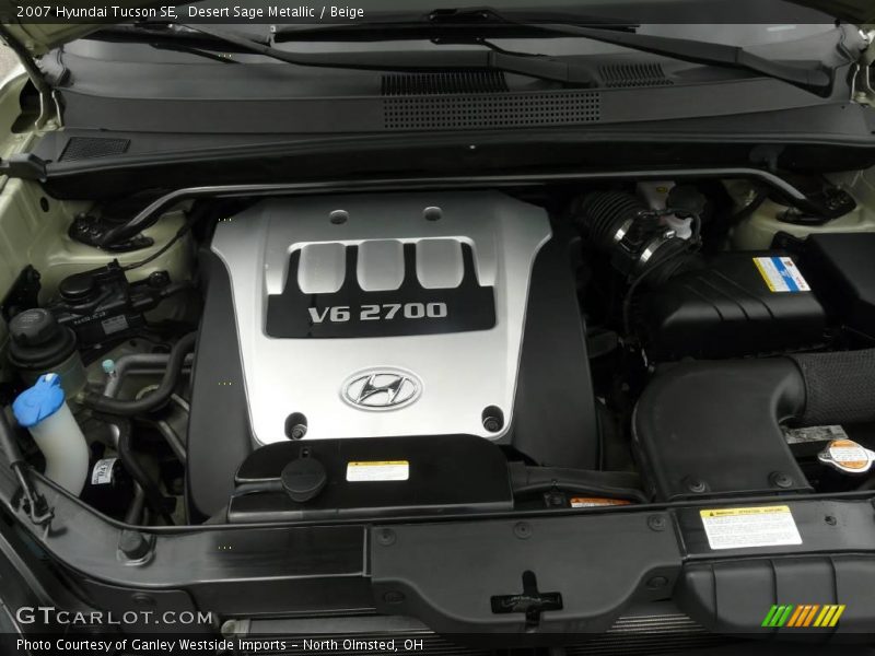 Desert Sage Metallic / Beige 2007 Hyundai Tucson SE
