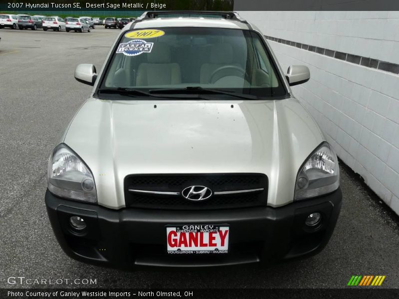 Desert Sage Metallic / Beige 2007 Hyundai Tucson SE