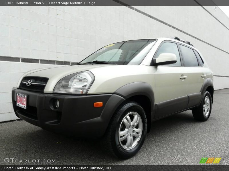Desert Sage Metallic / Beige 2007 Hyundai Tucson SE