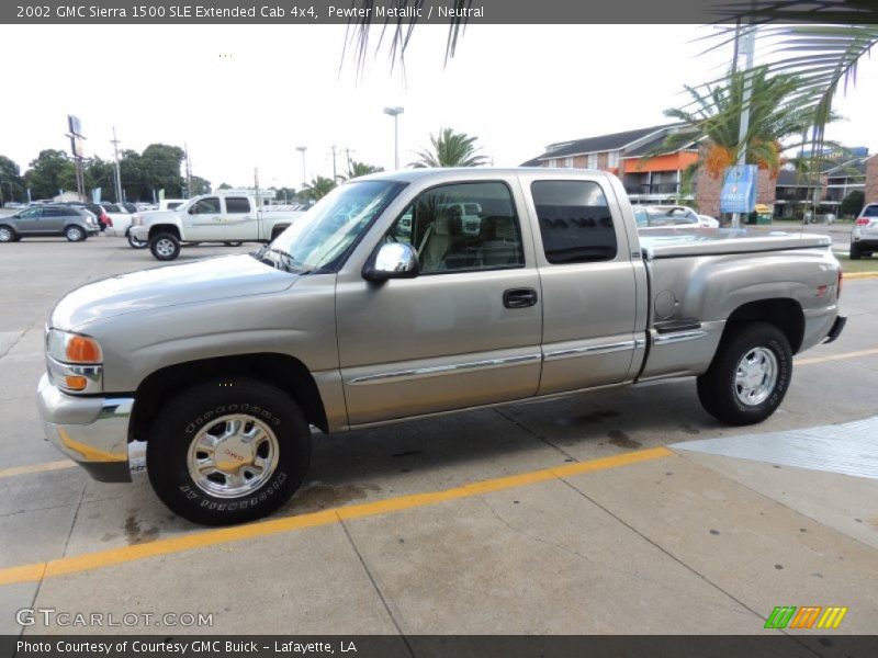Pewter Metallic / Neutral 2002 GMC Sierra 1500 SLE Extended Cab 4x4