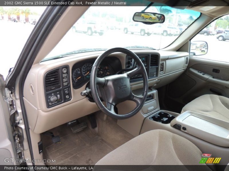 Pewter Metallic / Neutral 2002 GMC Sierra 1500 SLE Extended Cab 4x4