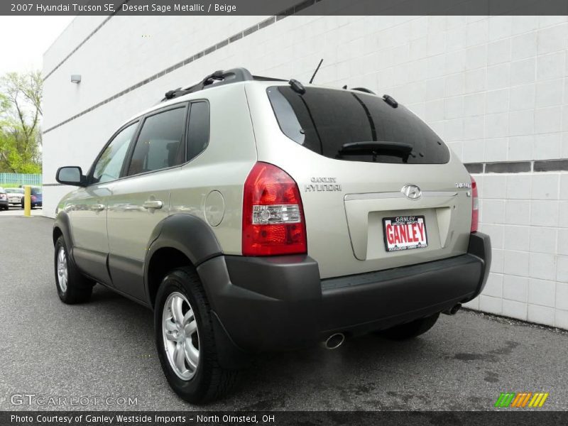 Desert Sage Metallic / Beige 2007 Hyundai Tucson SE