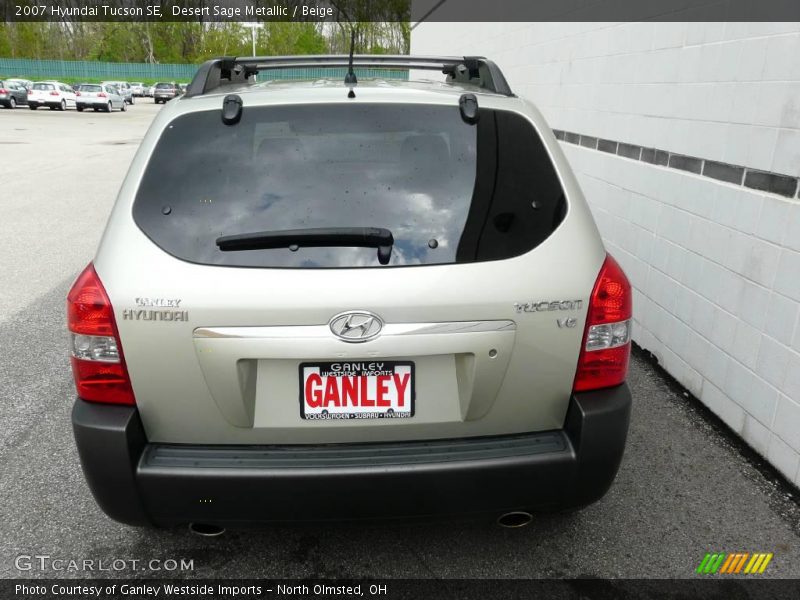Desert Sage Metallic / Beige 2007 Hyundai Tucson SE