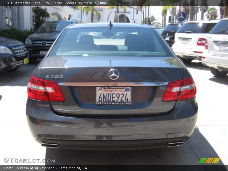 Steel Grey Metallic / Black 2010 Mercedes-Benz E 550 Sedan