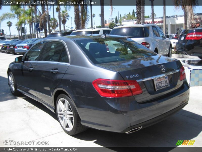 Steel Grey Metallic / Black 2010 Mercedes-Benz E 550 Sedan