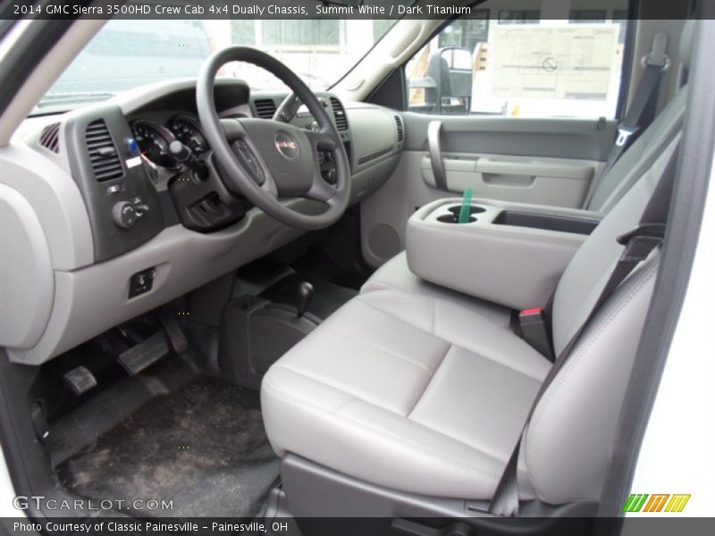 Summit White / Dark Titanium 2014 GMC Sierra 3500HD Crew Cab 4x4 Dually Chassis