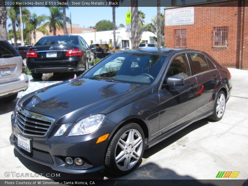 Steel Grey Metallic / Black 2010 Mercedes-Benz E 550 Sedan