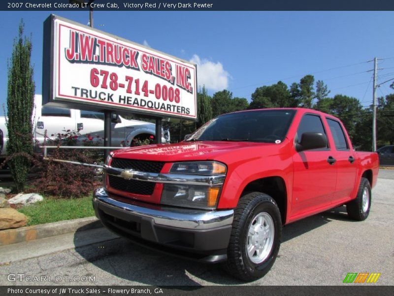 Victory Red / Very Dark Pewter 2007 Chevrolet Colorado LT Crew Cab