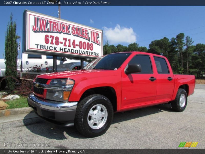 Victory Red / Very Dark Pewter 2007 Chevrolet Colorado LT Crew Cab