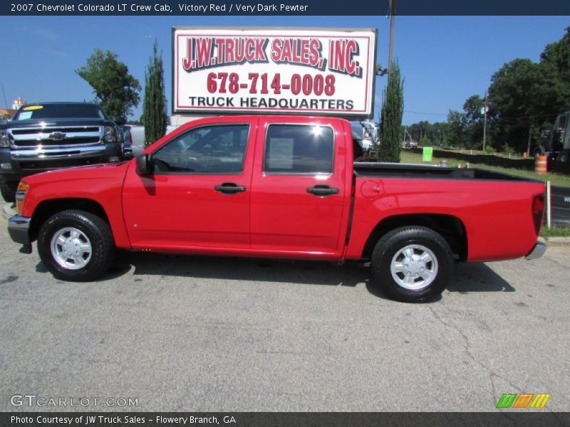 Victory Red / Very Dark Pewter 2007 Chevrolet Colorado LT Crew Cab