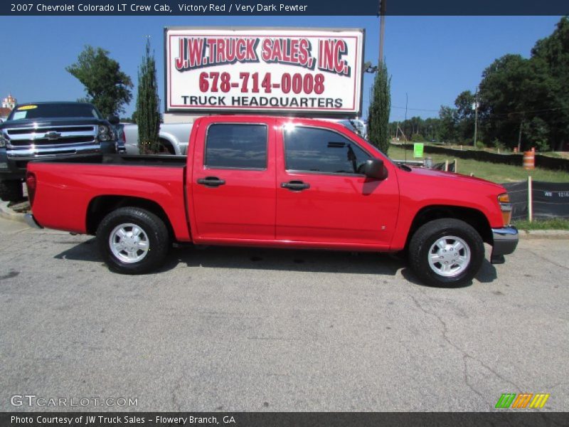 Victory Red / Very Dark Pewter 2007 Chevrolet Colorado LT Crew Cab