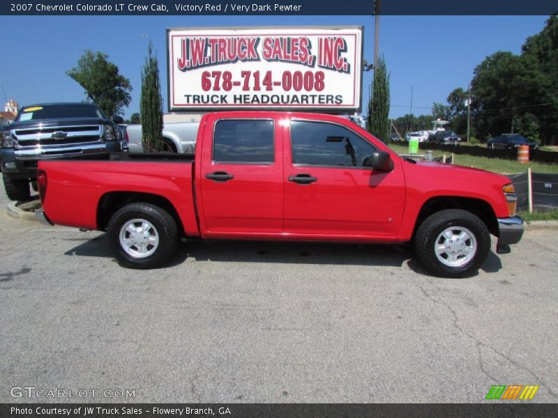 Victory Red / Very Dark Pewter 2007 Chevrolet Colorado LT Crew Cab