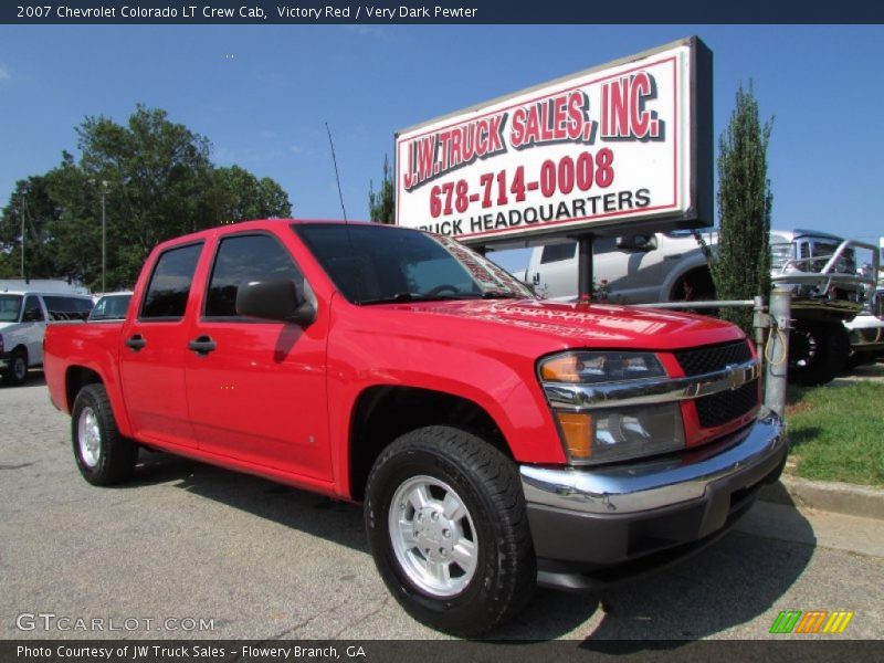 Victory Red / Very Dark Pewter 2007 Chevrolet Colorado LT Crew Cab