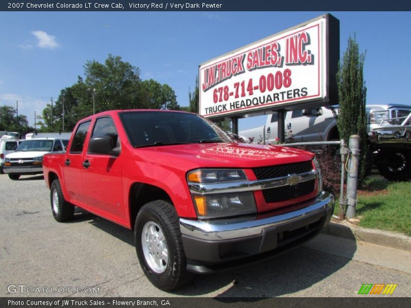 Victory Red / Very Dark Pewter 2007 Chevrolet Colorado LT Crew Cab