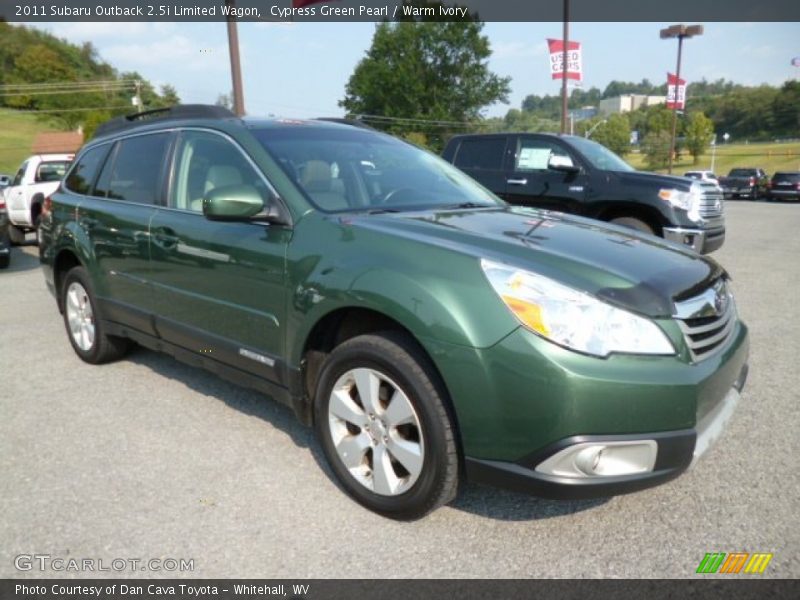 Cypress Green Pearl / Warm Ivory 2011 Subaru Outback 2.5i Limited Wagon