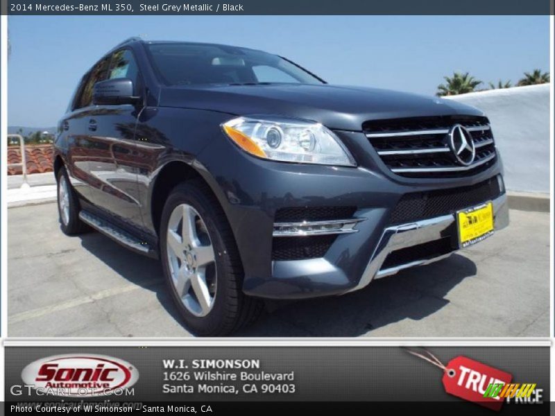 Steel Grey Metallic / Black 2014 Mercedes-Benz ML 350