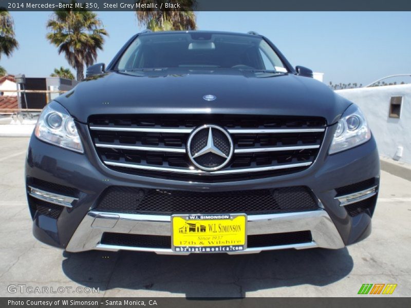 Steel Grey Metallic / Black 2014 Mercedes-Benz ML 350
