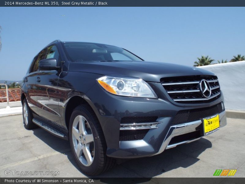 Steel Grey Metallic / Black 2014 Mercedes-Benz ML 350