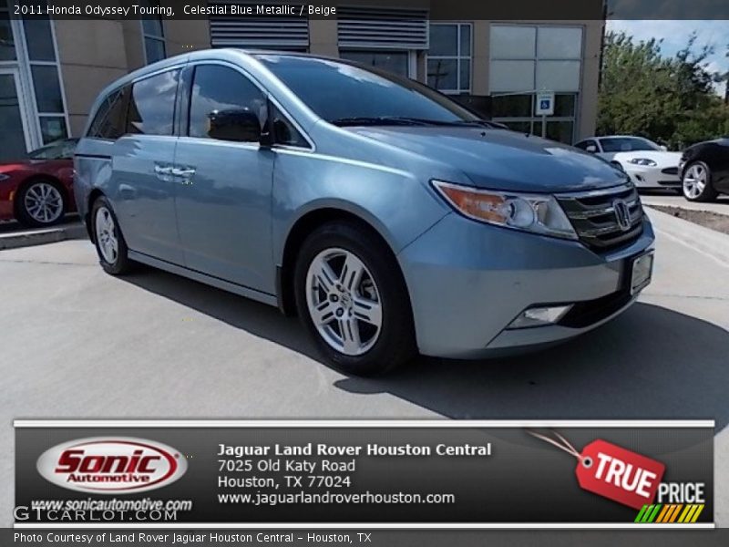 Celestial Blue Metallic / Beige 2011 Honda Odyssey Touring